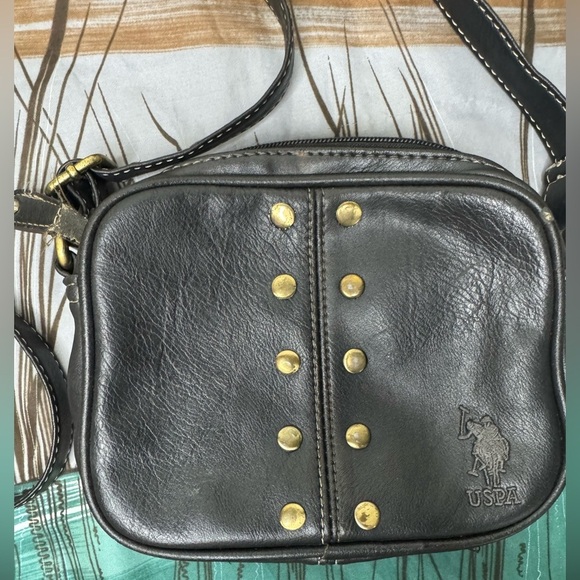 Black Vintage USPA Crossbody Bag - Picture 2 of 6